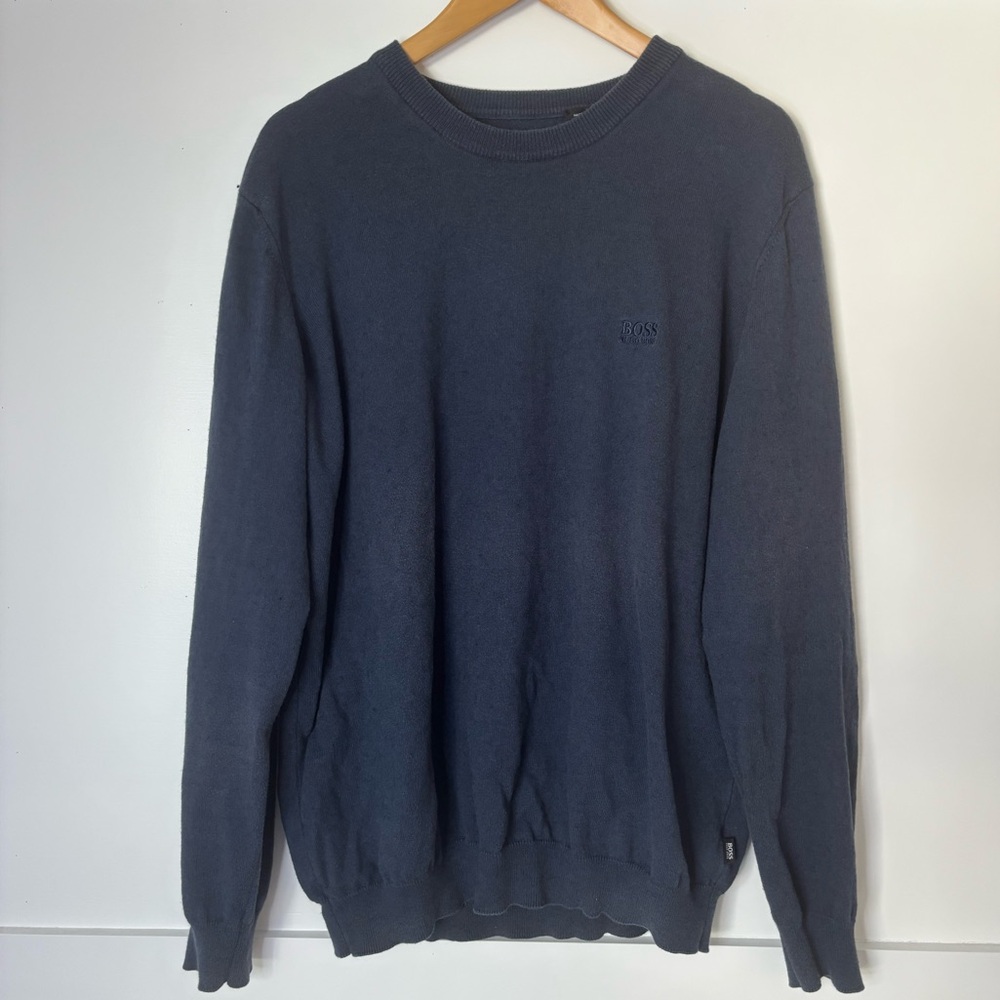 Hugo Boss Dark Blue Crewneck Sweater